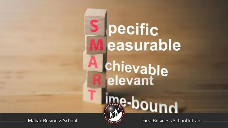 نوشتن اهداف شخصی برای سلامتی، یادگیری و مدیریت زمان در قالب مدل SMART.

